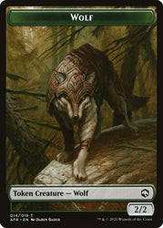 Wolf // Zariel, Archduke of Avernus Emblem Double-Sided Token [Dungeons & Dragons: Adventures in the Forgotten Realms Tokens] Magic: The Gathering