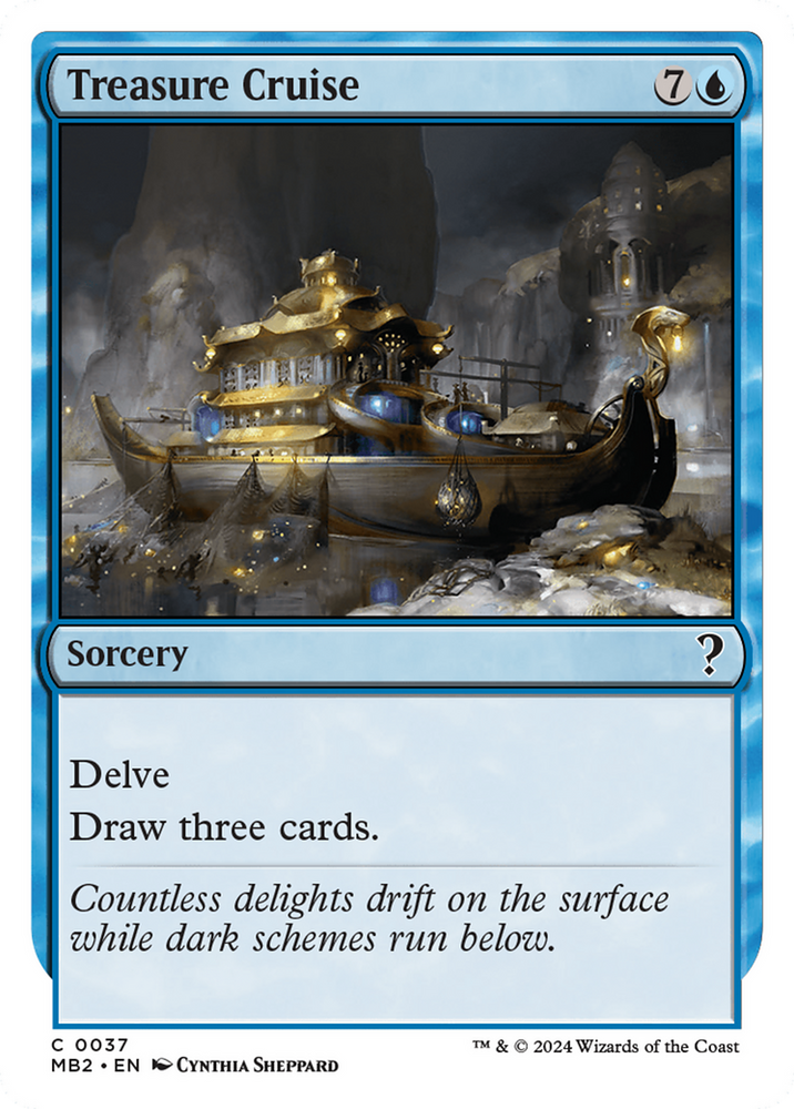 Treasure Cruise (White Border) [Mystery Booster 2] Magic: The Gathering