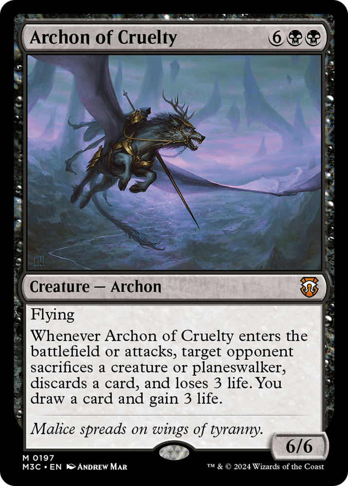 Archon of Cruelty [Modern Horizons 3 Commander] Magic: The Gathering