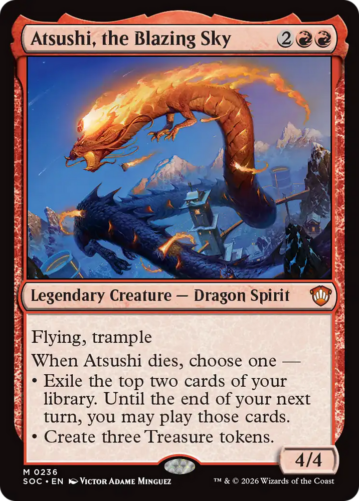 Atsushi, the Blazing Sky [Secrets of Strixhaven Commander] Magic: The Gathering