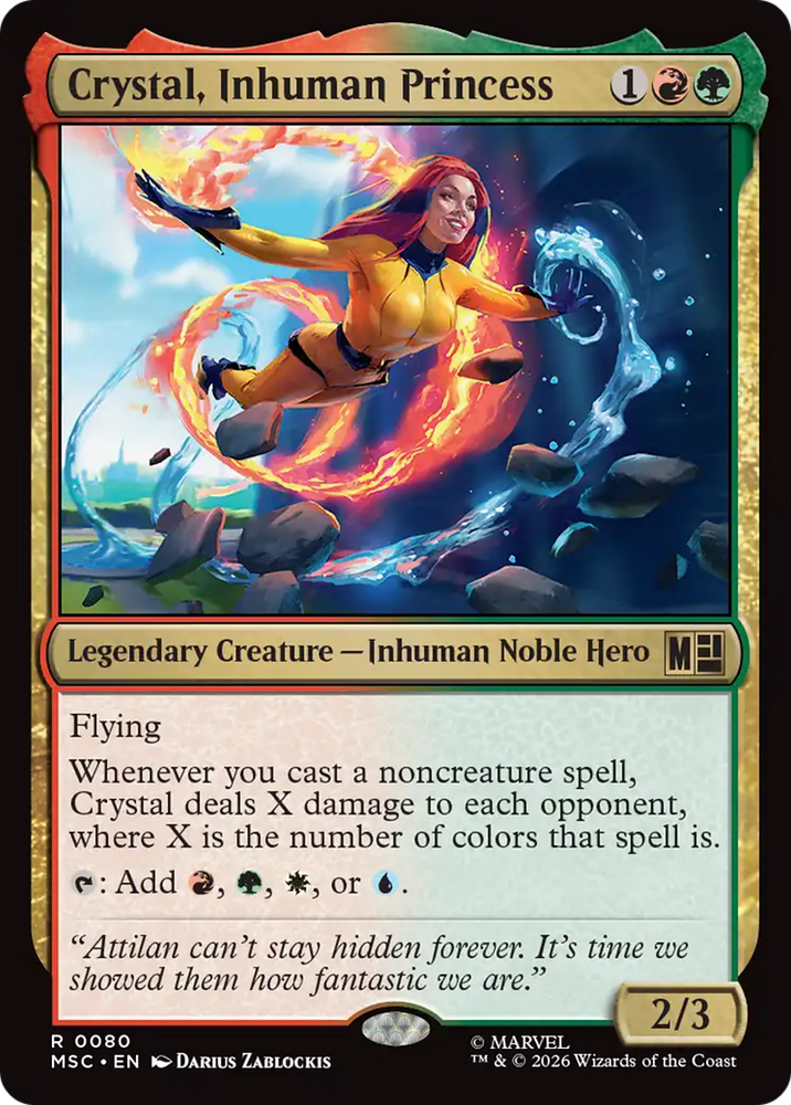 Crystal, Inhuman Princess [Marvel Super Heroes Commander] Magic: The Gathering