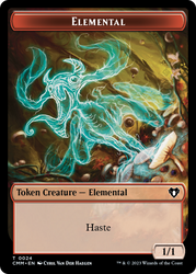 Elemental (0024) // Phyrexian Germ Double-Sided Token [Commander Masters Tokens] Magic: The Gathering