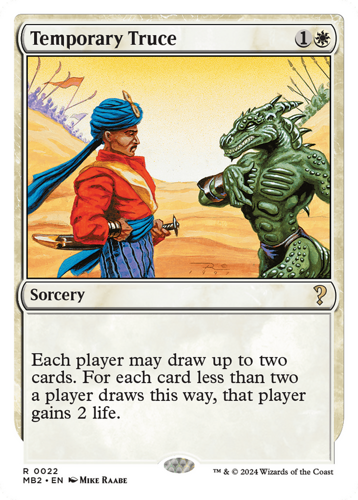 Temporary Truce (White Border) [Mystery Booster 2] Magic: The Gathering