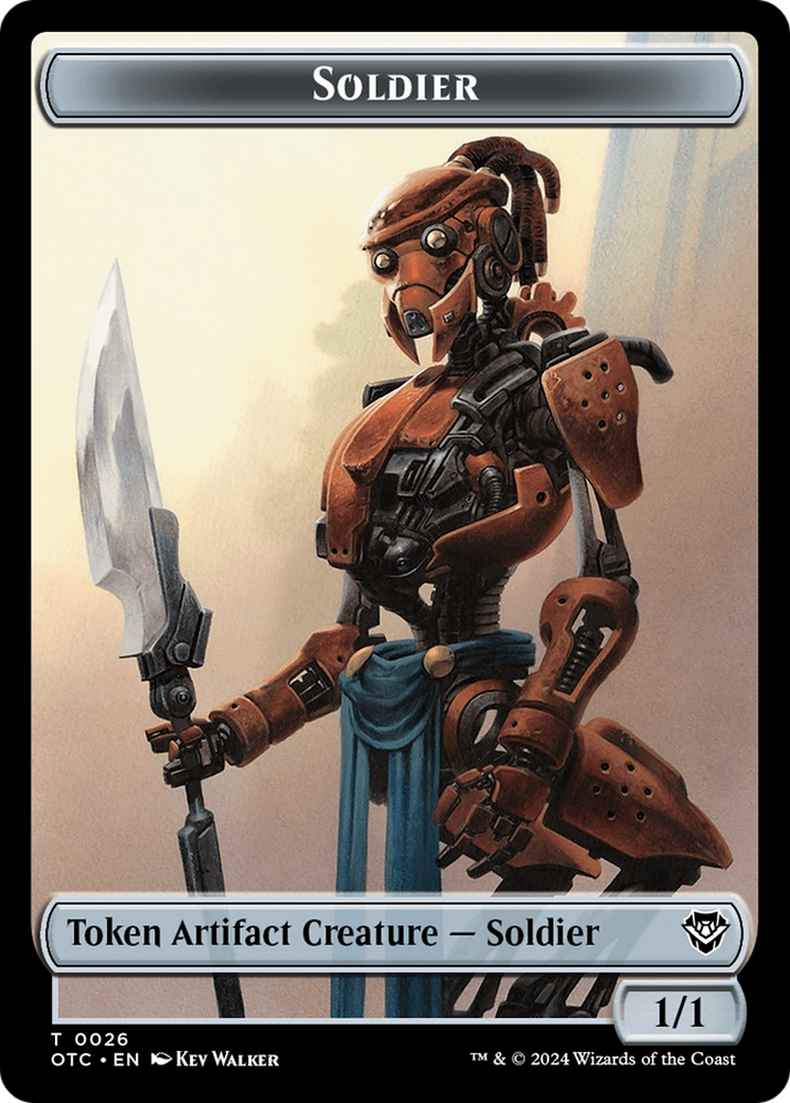 Drake // Soldier (0026) Double-Sided Token [Outlaws of Thunder Junction Commander Tokens] Magic: The Gathering