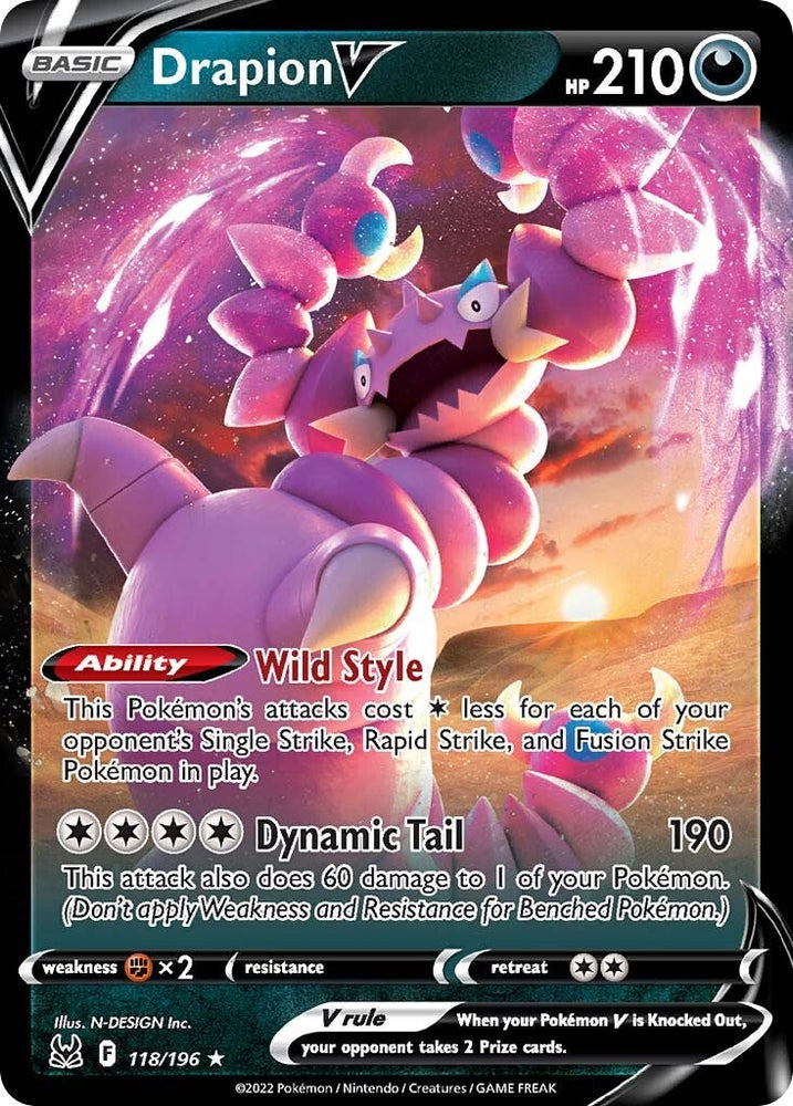 Drapion V (118/196) [Sword & Shield: Lost Origin] Pokémon