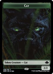 Insect // Cat (008) Double-Sided Token [Dominaria Remastered Tokens] Magic: The Gathering