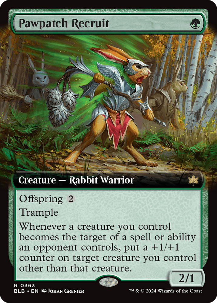 Pawpatch Recruit (Extended Art) [Bloomburrow] Magic: The Gathering