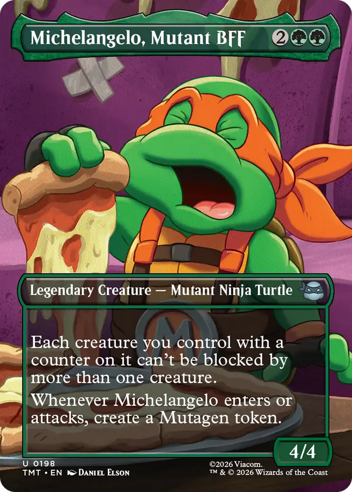 Michelangelo, Mutant BFF (Borderless) [Teenage Mutant Ninja Turtles] Magic: The Gathering