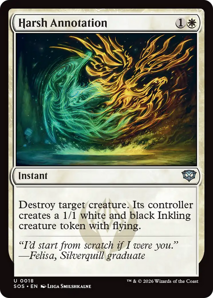 Harsh Annotation [Secrets of Strixhaven] Magic: The Gathering