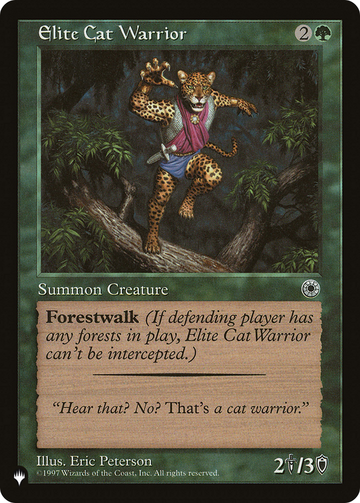 Elite Cat Warrior (Flavor Text) [The List] Magic: The Gathering