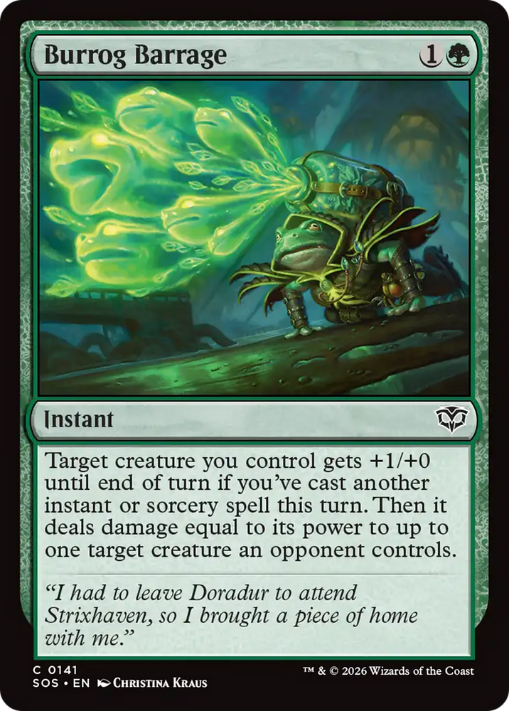 Burrog Barrage [Secrets of Strixhaven] Magic: The Gathering