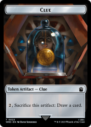 Alien Angel // Clue (0023) Double-Sided Token [Doctor Who Tokens] Magic: The Gathering