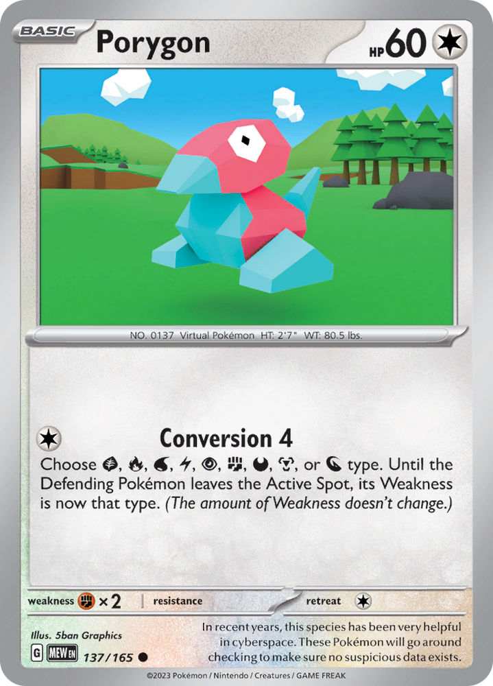 Porygon (137/165) [Scarlet & Violet 151] Pokémon