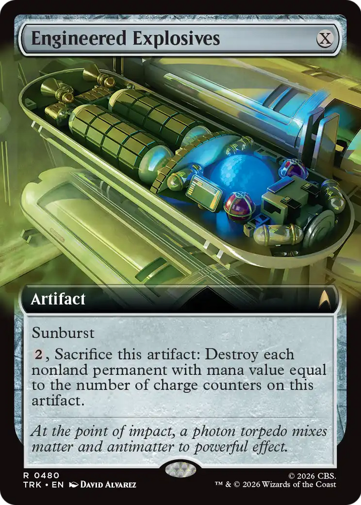 Engineered Explosives (Extended Art) [Star Trek] Magic: The Gathering