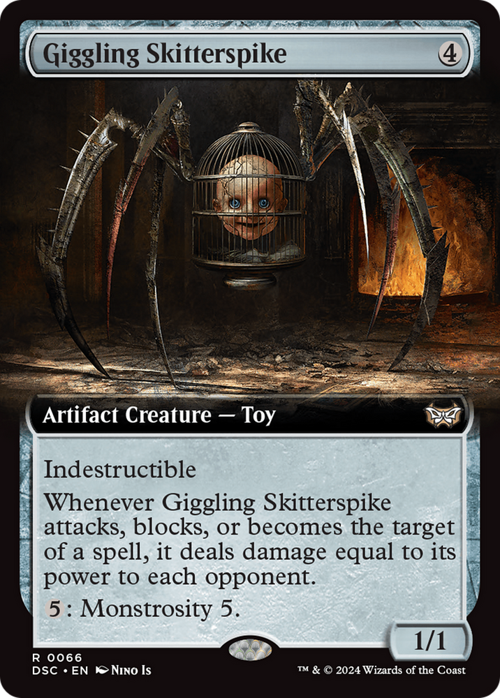 Giggling Skitterspike (Extended Art) [Duskmourn: House of Horror Commander] Magic: The Gathering