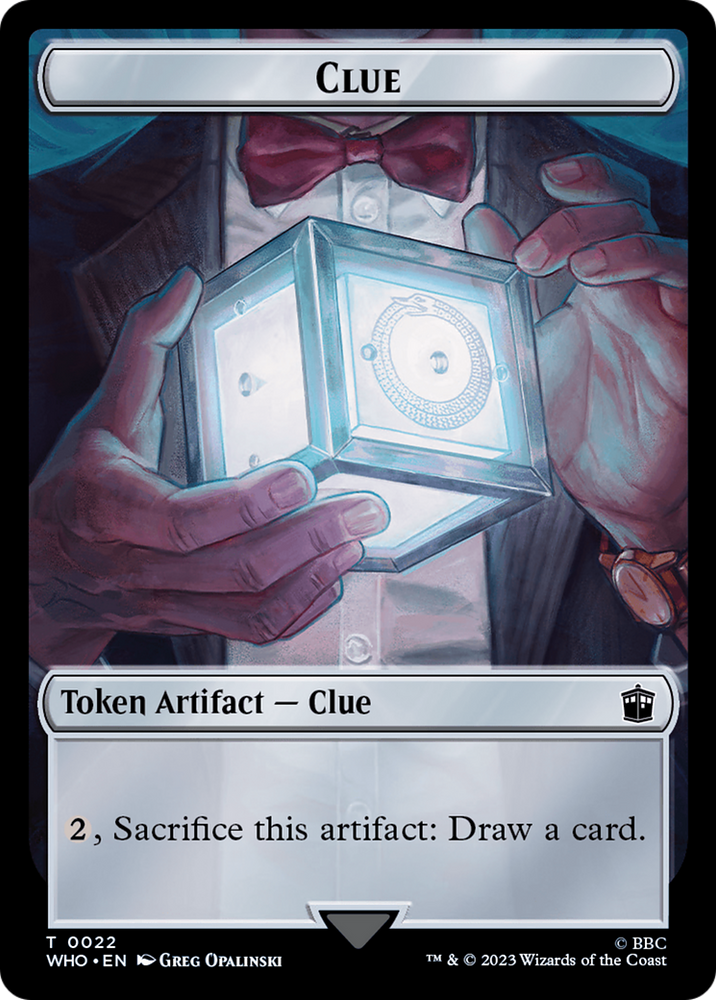 Copy // Clue (0022) Double-Sided Token [Doctor Who Tokens] Magic: The Gathering