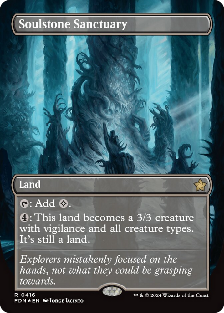 Soulstone Sanctuary (Borderless) (Mana Foil) [Foundations] Magic: The Gathering