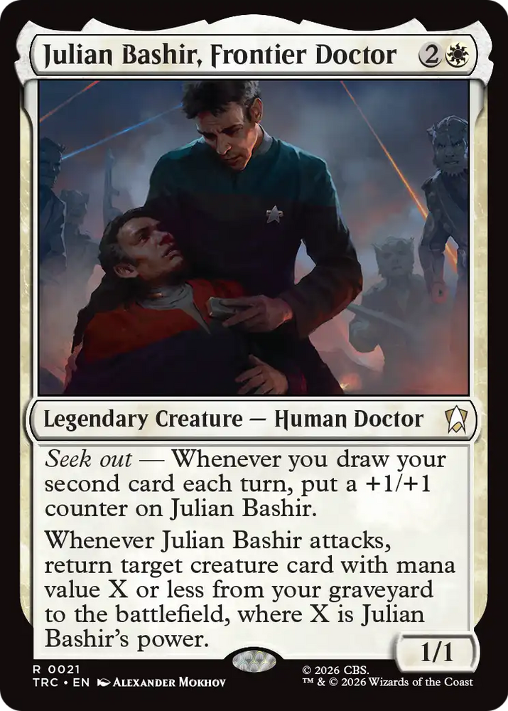 Julian Bashir, Frontier Doctor (Surge Foil) [Star Trek Commander] Magic: The Gathering