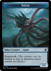 Elephant // Squid Double-Sided Token [Bloomburrow Commander Tokens] Magic: The Gathering