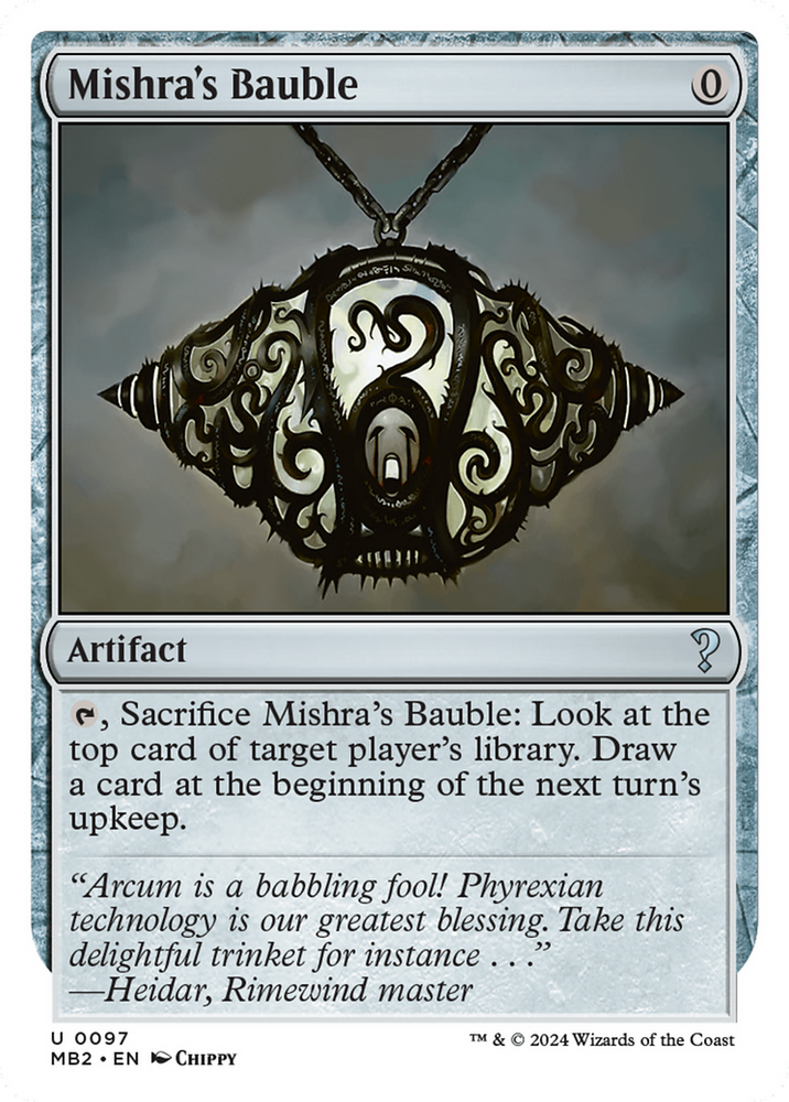 Mishra's Bauble (White Border) [Mystery Booster 2] Magic: The Gathering