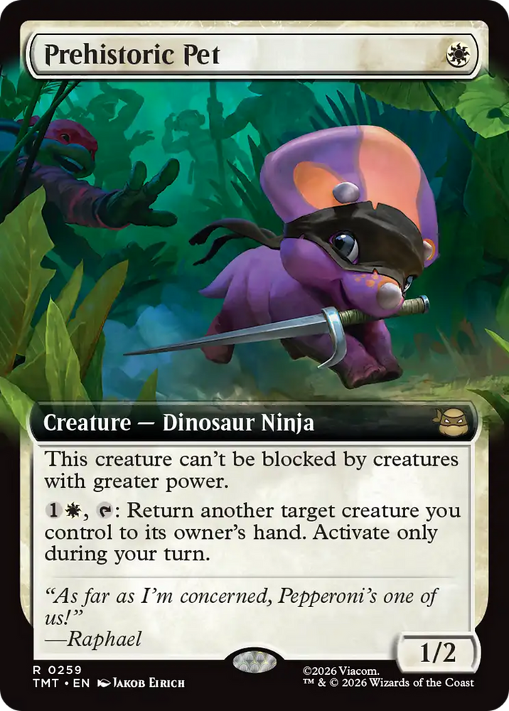 Prehistoric Pet (Extended Art) [Teenage Mutant Ninja Turtles] Magic: The Gathering