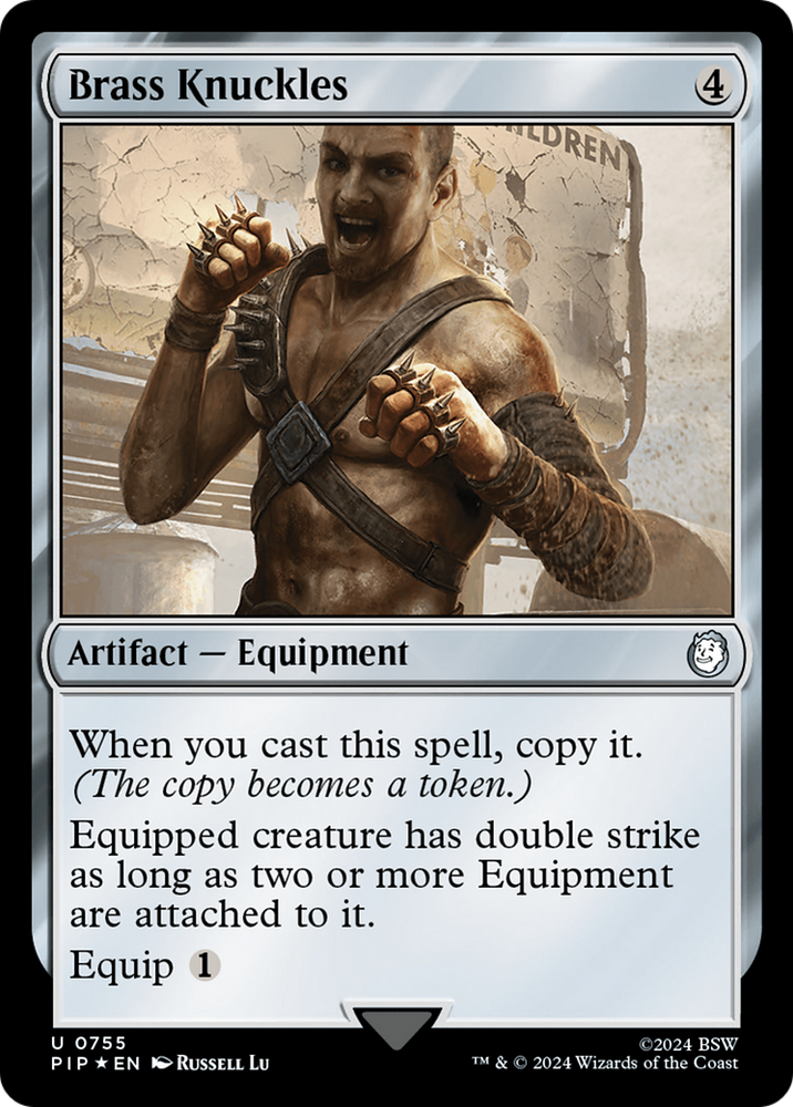 Brass Knuckles (Surge Foil) [Fallout] Magic: The Gathering