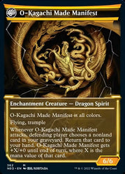 The Kami War // O-Kagachi Made Manifest (Showcase Soft Glow) [Kamigawa: Neon Dynasty] Magic: The Gathering