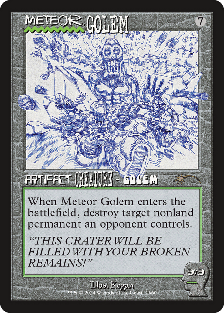 Meteor Golem (1660) (Rainbow Foil) [Secret Lair Drop Series] Magic: The Gathering