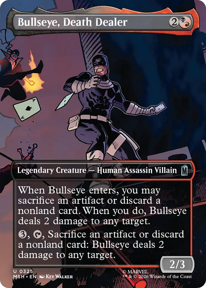 Bullseye, Death Dealer (Borderless) [Marvel Super Heroes] Magic: The Gathering