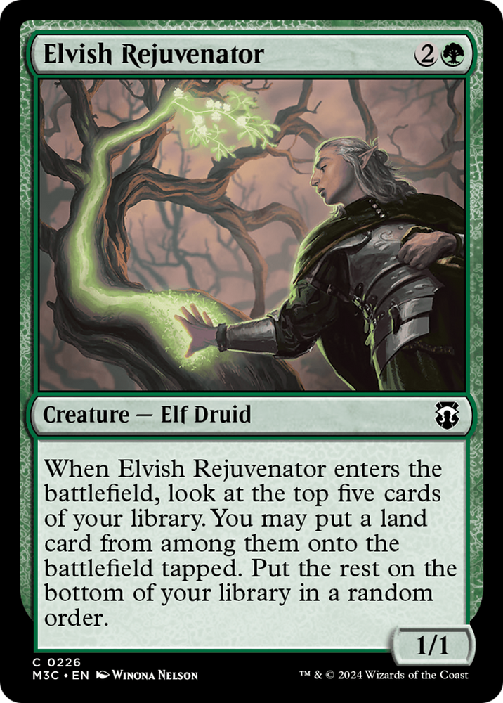 Elvish Rejuvenator (Ripple Foil) [Modern Horizons 3 Commander] Magic: The Gathering
