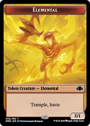 Zombie // Elemental Double-Sided Token [Dominaria Remastered Tokens] Magic: The Gathering