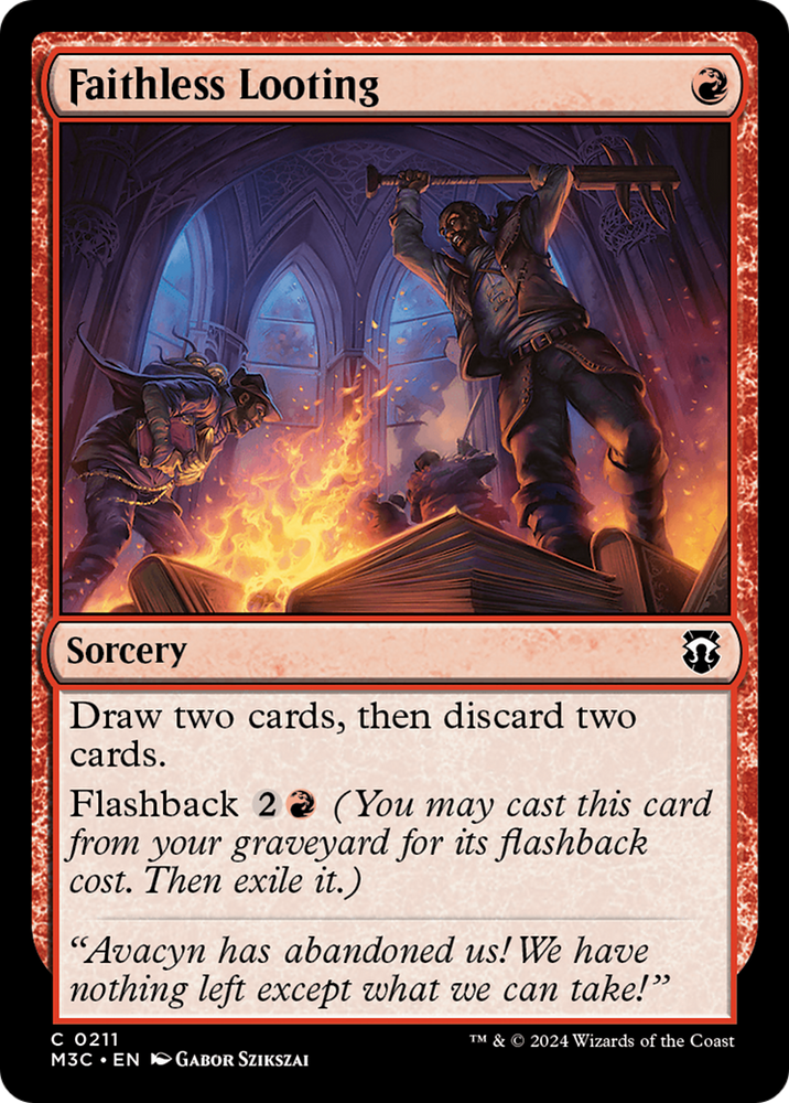 Faithless Looting [Modern Horizons 3 Commander] Magic: The Gathering
