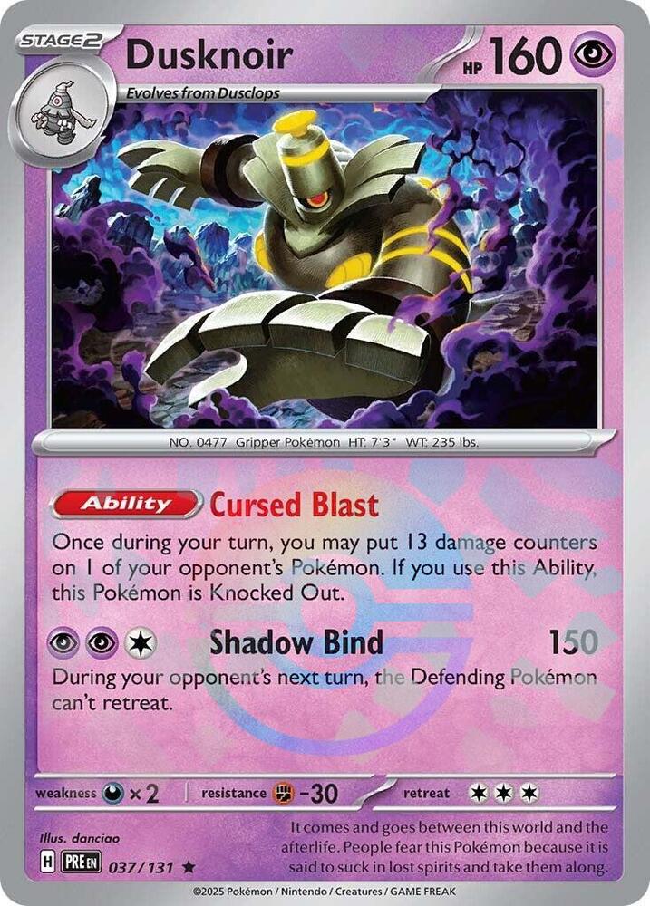 Dusknoir (037/131) (Poke Ball Pattern) [Scarlet & Violet: Prismatic Evolutions] Pokémon