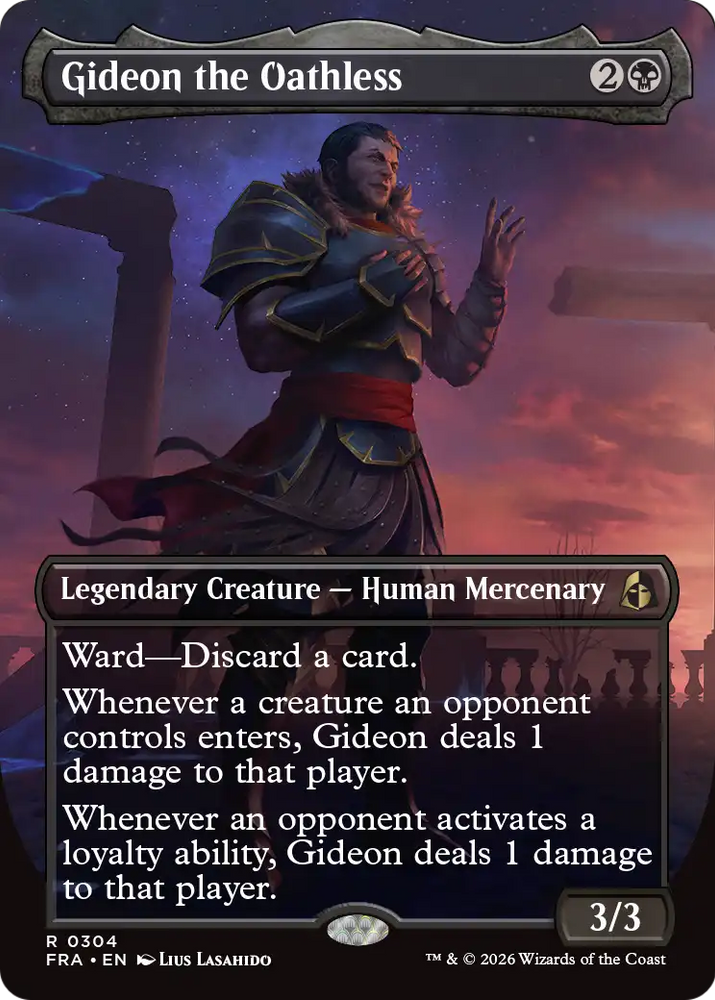 Gideon the Oathless (Borderless) [Reality Fracture] Magic: The Gathering