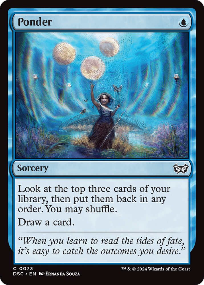 Ponder [Duskmourn: House of Horror Commander] Magic: The Gathering