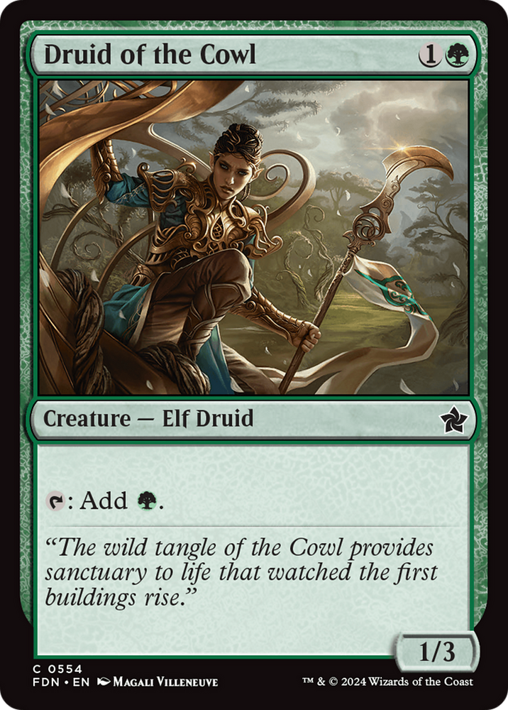 Druid of the Cowl [Foundations] Magic: The Gathering