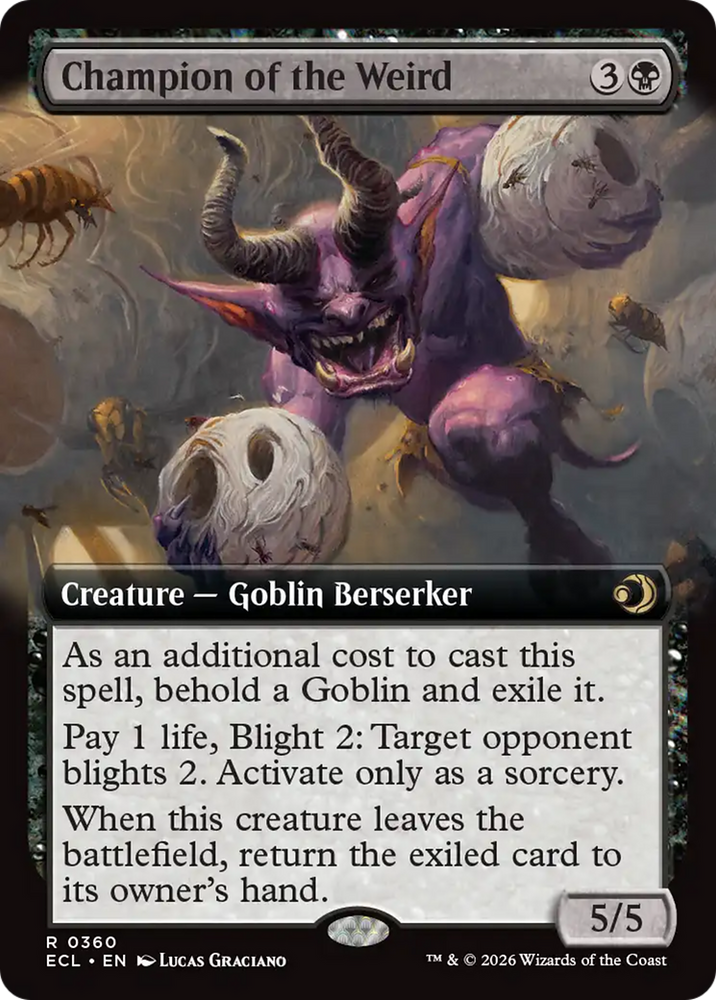 Champion of the Weird (Extended Art) [Lorwyn Eclipsed] Magic: The Gathering