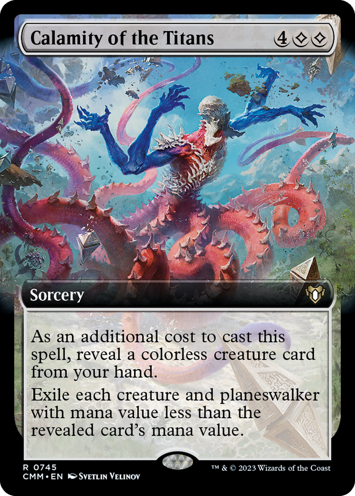Calamity of the Titans (Extended Art) [Commander Masters] Magic: The Gathering