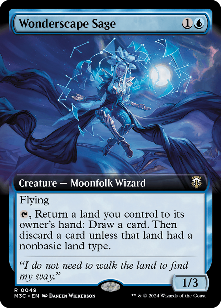 Wonderscape Sage (Extended Art) [Modern Horizons 3 Commander] Magic: The Gathering
