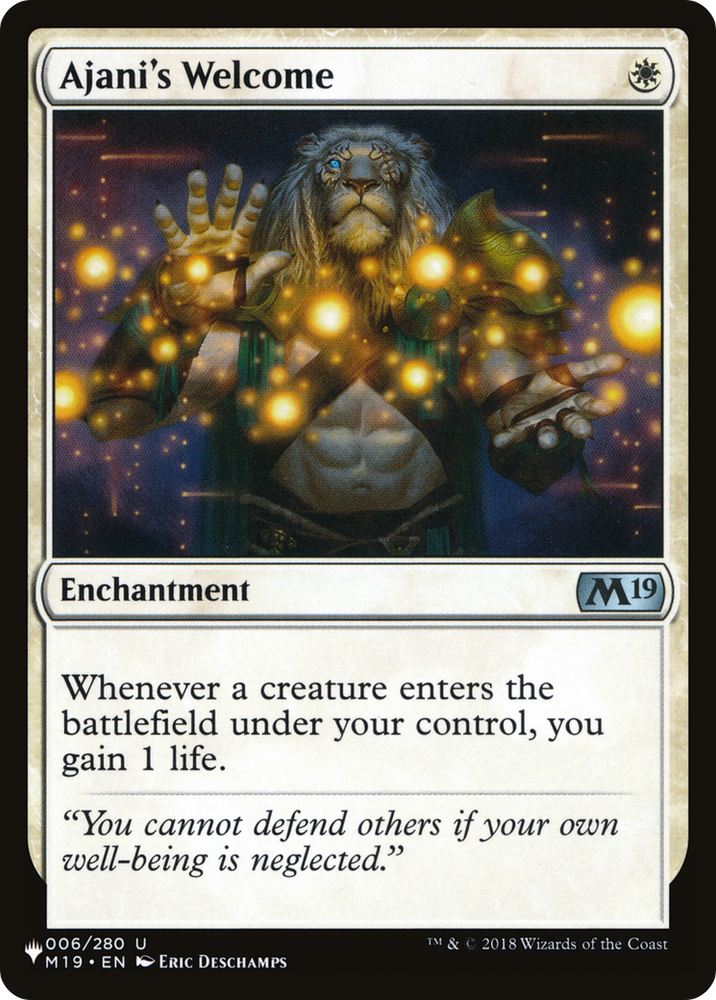 Ajani's Welcome [The List] Magic: The Gathering