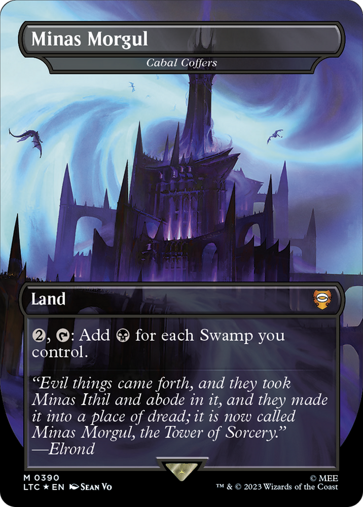 Minas Morgul - Cabal Coffers (Borderless) (Surge Foil Realms and Relics) [The Lord of the Rings: Tales of Middle-Earth Commander] Magic: The Gathering