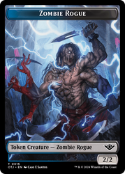 Zombie Rogue // Plot Double-Sided Token [Outlaws of Thunder Junction Tokens] Magic: The Gathering