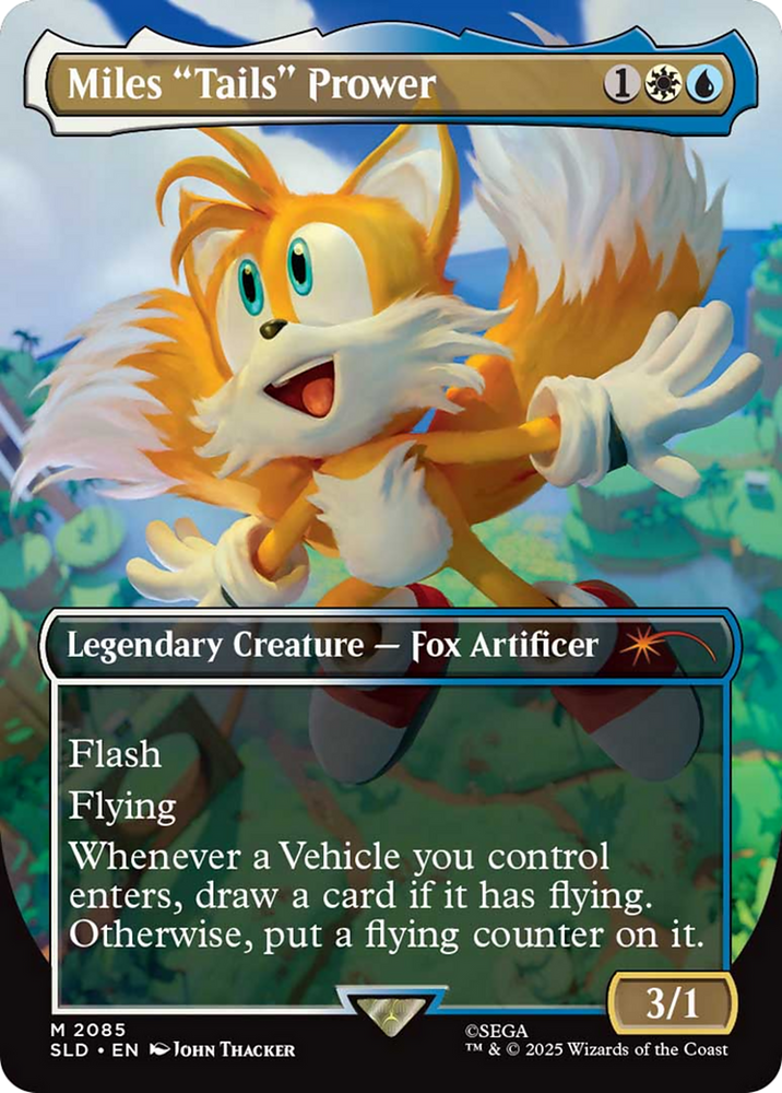 Miles "Tails" Prower (Rainbow Foil) [Secret Lair Drop Series] Magic: The Gathering