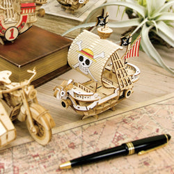 Wa-gu-mi One Piece Going Merry Ship Model Wooden 3D Puzzles