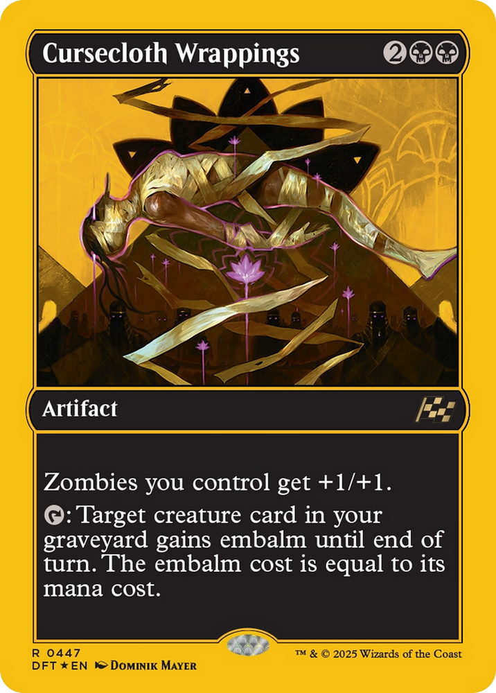 Cursecloth Wrappings (First-Place Foil) [Aetherdrift] Magic: The Gathering