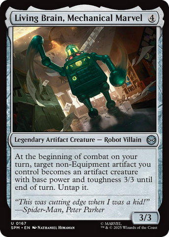 Living Brain, Mechanical Marvel [Marvel's Spider-Man] Magic: The Gathering