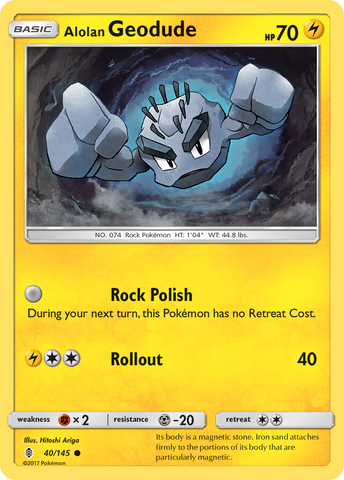 Alolan Geodude (40/145) [Sun & Moon: Guardians Rising] Pokémon