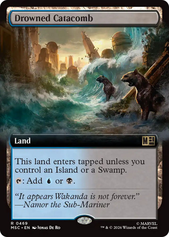 Drowned Catacomb (Extended Art) [Marvel Super Heroes Commander] Magic: The Gathering