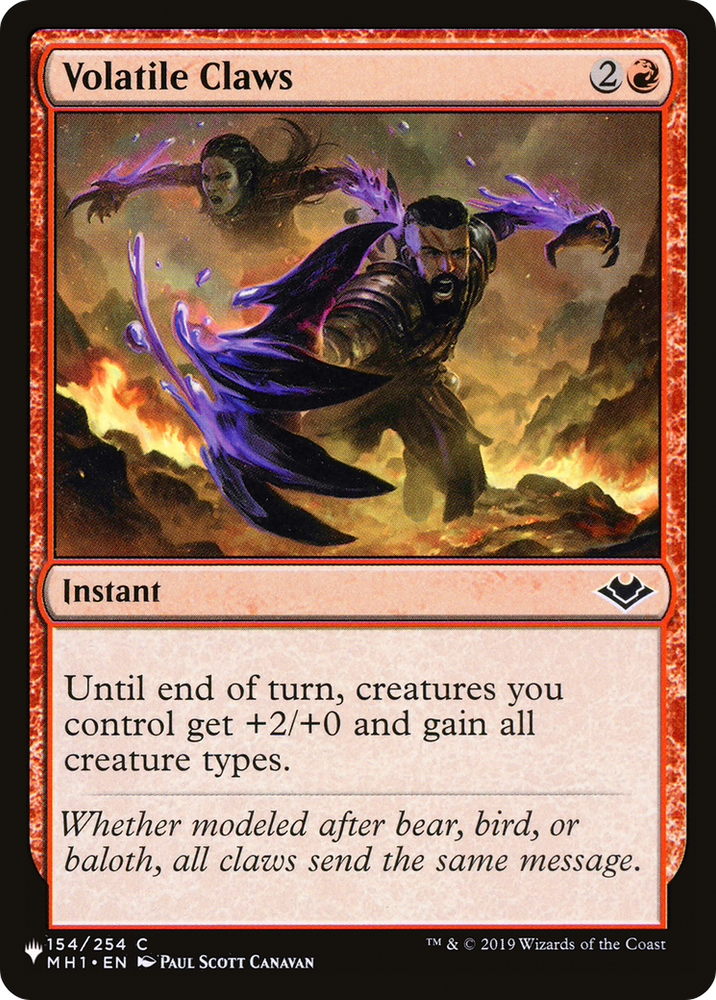 Volatile Claws [The List] Magic: The Gathering