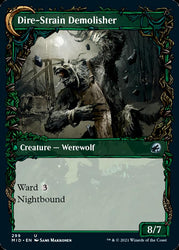 Burly Breaker // Dire-Strain Demolisher (Showcase Equinox) [Innistrad: Midnight Hunt] Magic: The Gathering